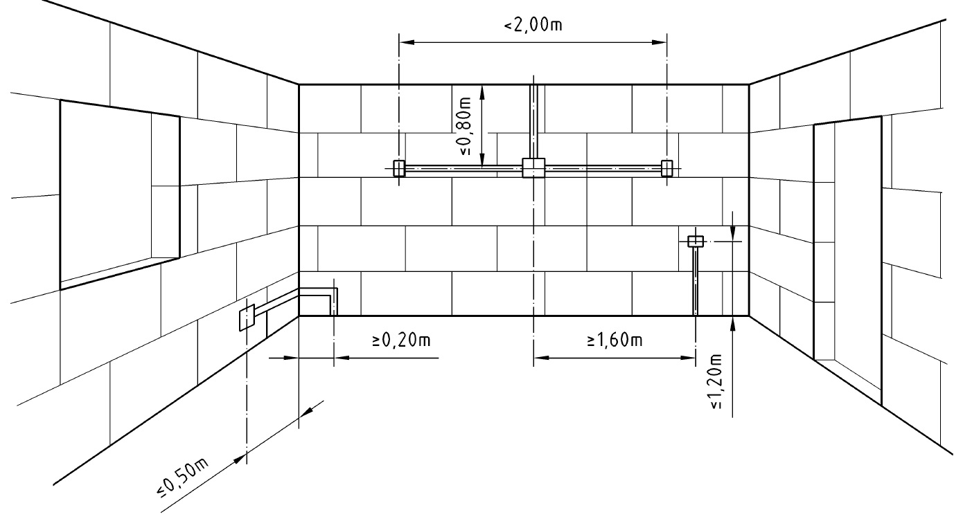 Figure 1 — Encastrement de canalisations électriques