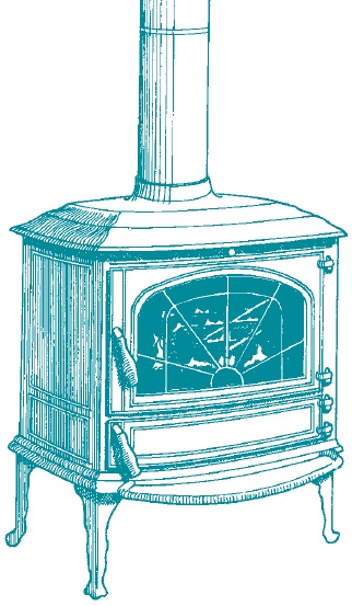 Poêle à bois en fonte